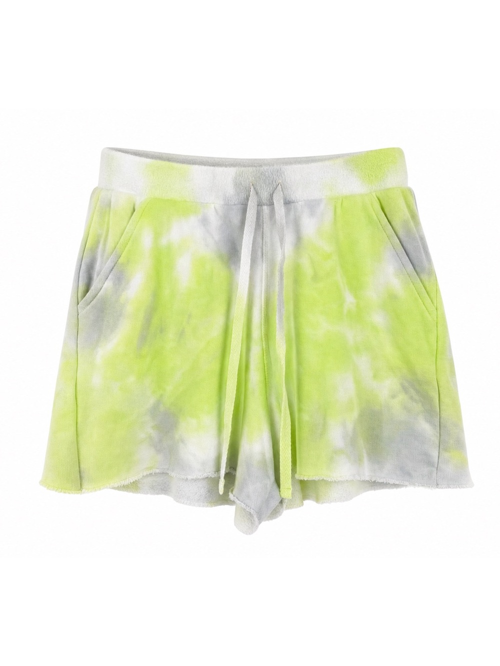 Intimately Free People Kelly Lounge Shorts Neon Lime Green Tie Dye XS Relaxed